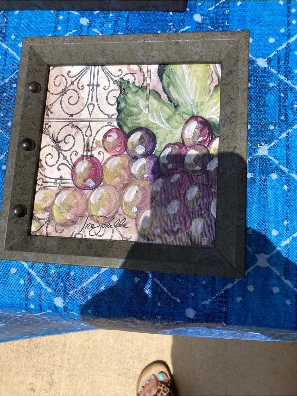 Kirklands Vineyard Grapes Wall Art - Purple, Green, Brown, Cream